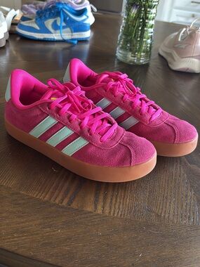 adidas Hot Pink Suede Sneakers